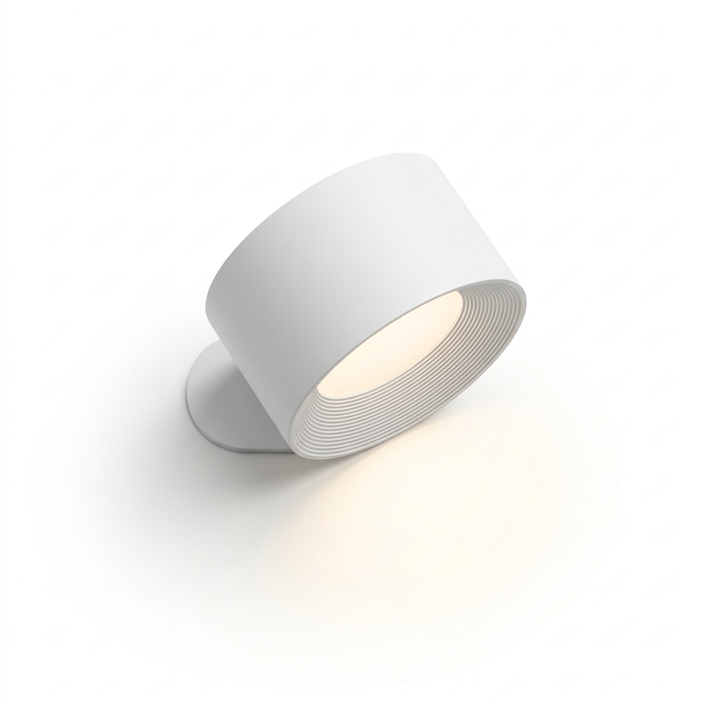 White wall lamp on a white background